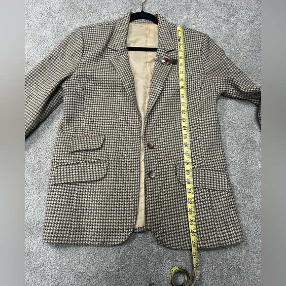 Vintage Pandora Made in USA Houndstooth Blazer Medium - Picture 6 of 6